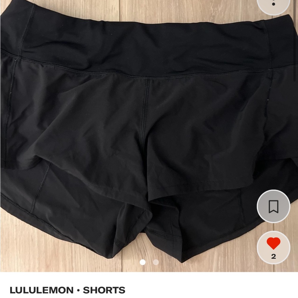 lululemon speed up black shorts